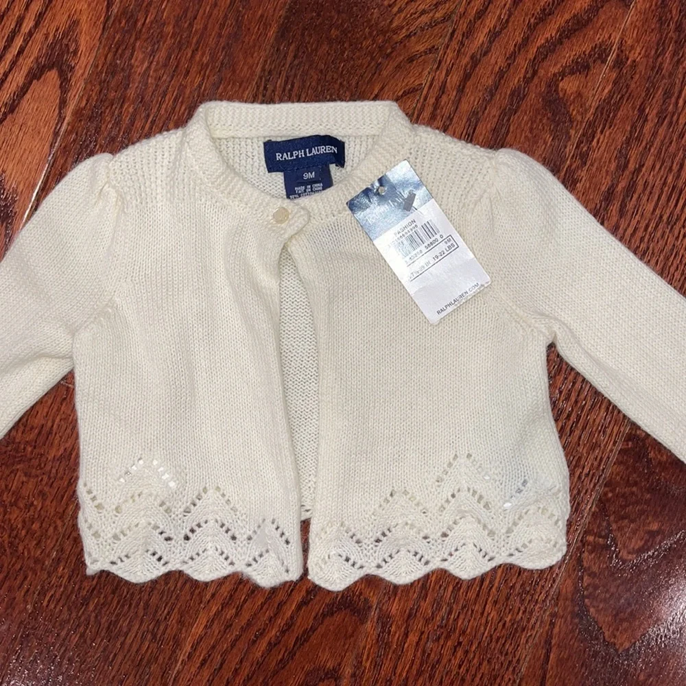 NWT Ralph Lauren Infant Girls' Pointelle Shrug